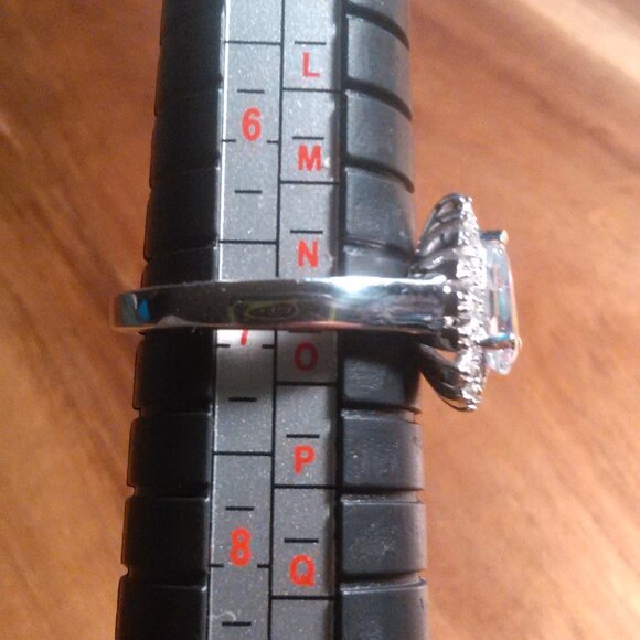 Mercury Mystic Topaz and White Zircon Sterling Silver Snowflake Ring (Size 7) - Picture 11 of 16